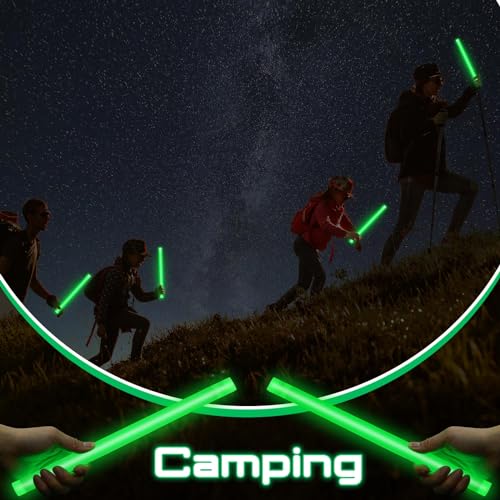 Green 14-Inch Jumbo Glow Sticks Pack of 5 for Parties & Outdoor Events