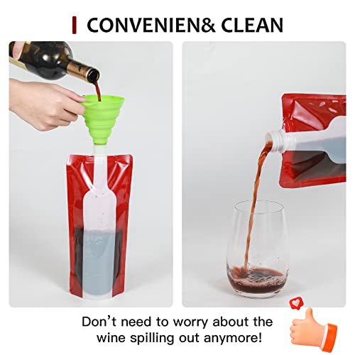Foldable 750ml Wine Bag - Portable Reusable Leak-Proof Wine Carrier 12 Pack