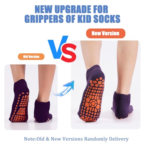SkiBeaut Kid Trampolines Socks Ankle Grips Non Slip Child for Boys