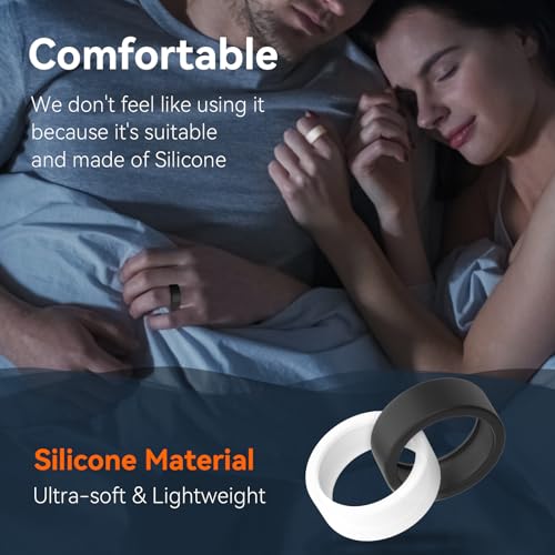 Silicone Protective Sleeve for Smart Rings - 3 Pack, Size Small (Black)