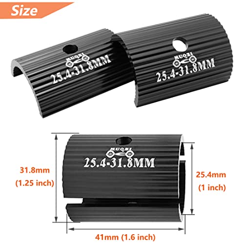 Bike Handlebar Shim 25.4 to 31.8mm - Aluminium Alloy - Black
