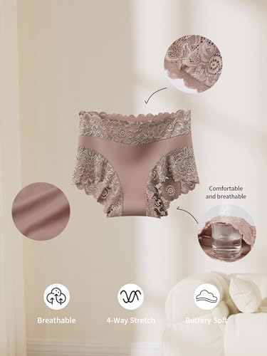 High Waisted Tummy Control Underwear Briefs - 3 Pack, Medium Assorted