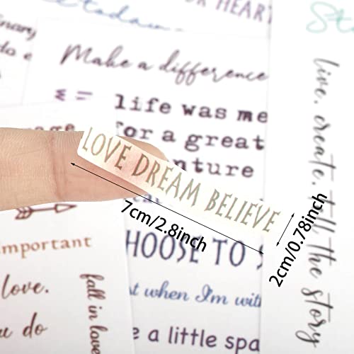Colorful Inspirational Quote Stickers for Scrapbooking - 48 Sheets
