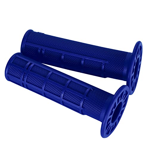 Universal 7/8'' ATV Handlebar Grips - Soft Rubber - Blue
