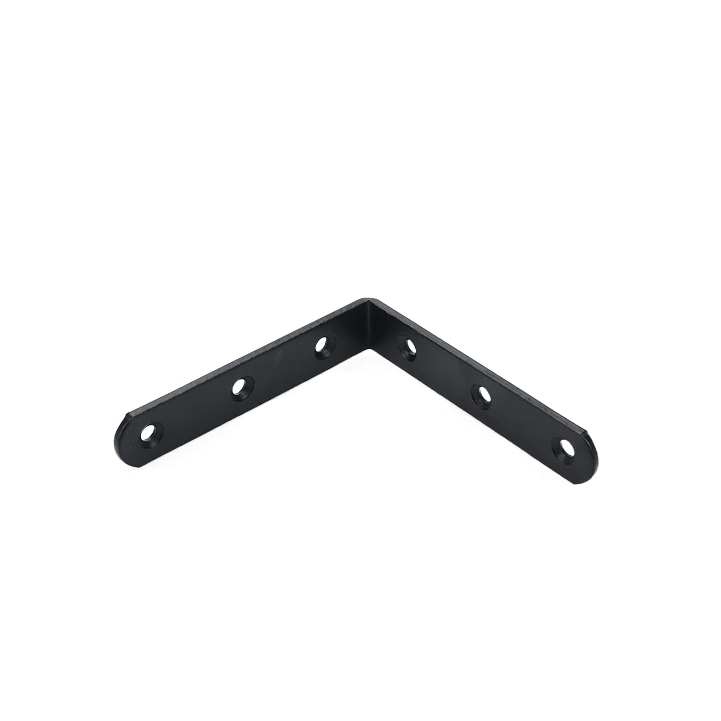 Rannb Floating Shelf Brackets L Brackets 4" x 4" Heavy Duty Black Corner Brace Joint Right Angle Bracket for Wooden Board Shelves DIY Support - 4pcs