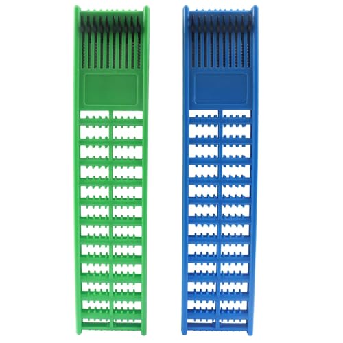 Fishing Hook Holder - Dual-Side ABS Plastic, 20-Position, Blue & Green