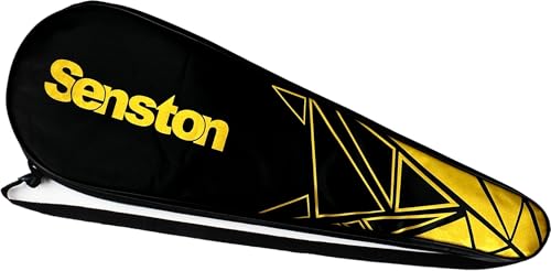 Senston Black Badminton Racket Cover with Adjustable Shoulder Strap