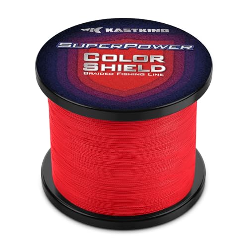 KastKing SuperPower ColorShield Braided Fishing Line Red 30lb 300yds
