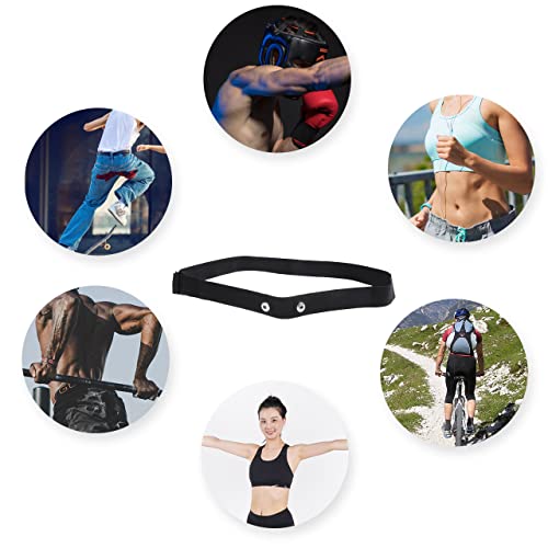 Heart Rate Monitor Replacement Chest Strap - Black