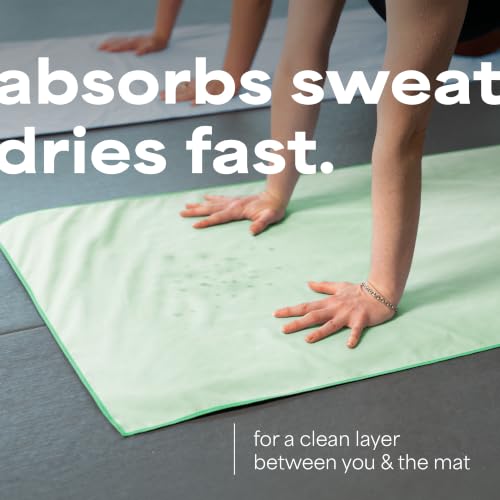 Microfiber Yoga Mat Towel - Sage Green, 26.5" x 72", Quick-Dry