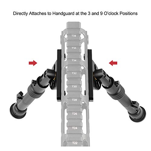 6-9 Inch M-LOK Rifle Bipod - Adjustable Height & Angle, Lightweight