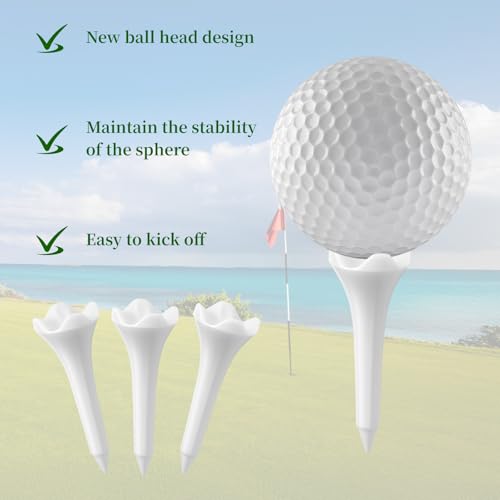 50 Pack Short Plastic Golf Tees - 1.5 Inch for Drivers & Woods