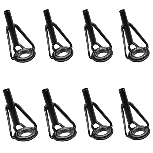 Fishing Rod Tip Repair Kit - 8 Piece Stainless Steel Ceramic Guide Set