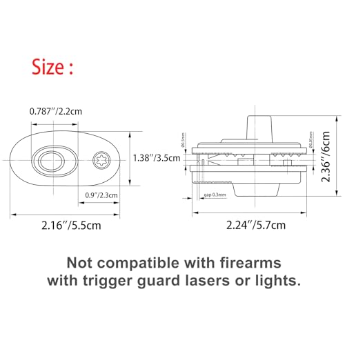 Keyed Alike Trigger Lock - Adjustable Gun Safety Lock with 2 Keys - Coal