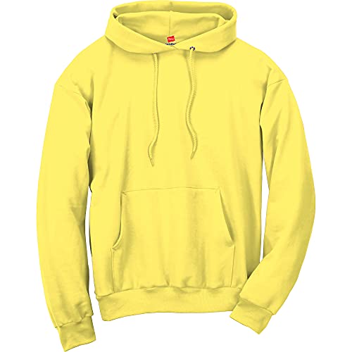 X-Large Yellow Hanes EcoSmart Fleece Hoodie for Men & Women