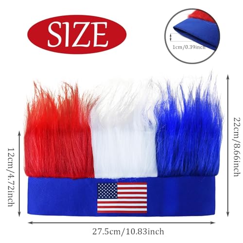 Patriotic Red White Blue Headband Set - 2 Pcs Classic
