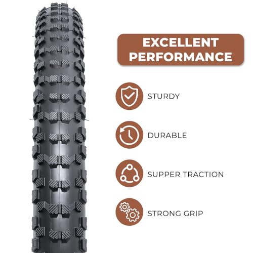 24x2.30 Bicycle Tires - Durable Folding Puncture-Resistant MTB Off-Road