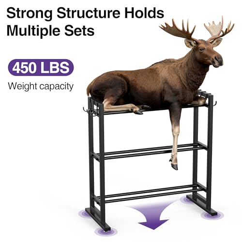 Adjustable Dumbbell Rack - 3 Tier Weight Storage for Home Gym