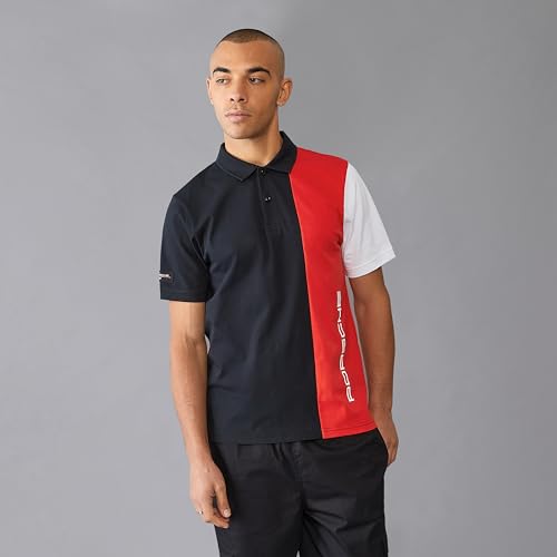 Porsche Motorsport Men's Stripe Polo - Large, Black