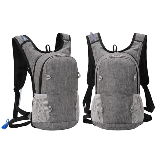 Roptat 2L Hydration Backpack with Insulated Bladder – Silver Version, Large