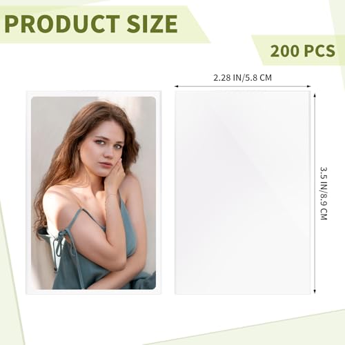 200 Pcs Kpop Photocard Sleeves - Clear Plastic, 58 x 89 mm