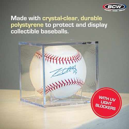 Baseball Display Case - UV Protected, Easy Assembly - 1 Pack
