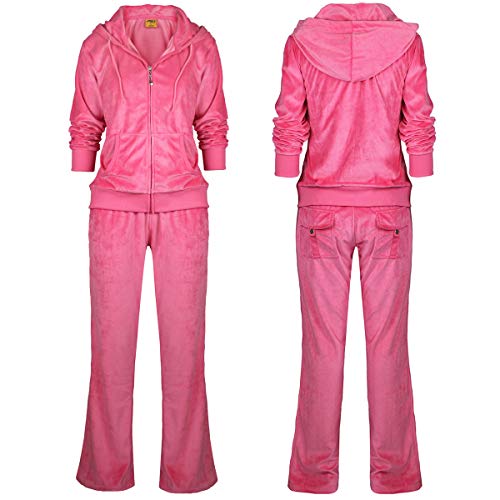 Facitisu Women’s 2-Piece Track Suit Set XXL Coral - Activewear Sweatshirt & Sweatpants