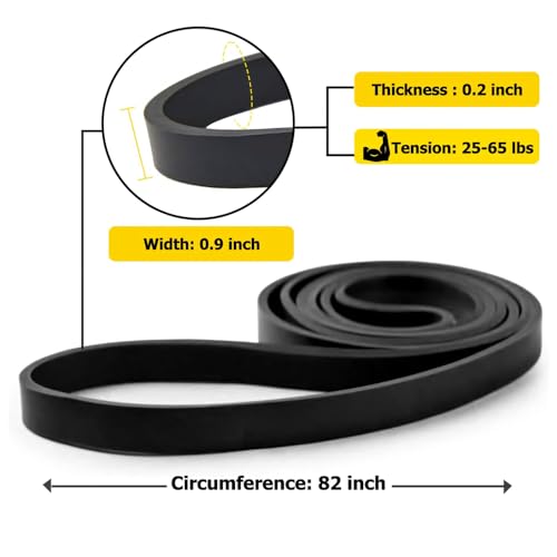 Black Resistance Band - Natural Latex Pull Up Band for Fitness
