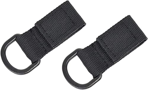 2-Pack Nylon Molle D Type Fastening Hook - Black