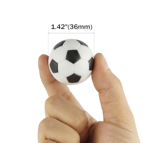 9-Pack Mini Foosball Replacement Balls - 1.42 Inch - Black/White