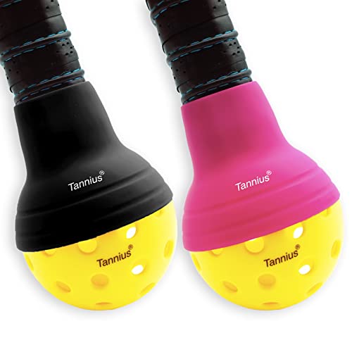 Pickleball Ball Retriever 2-Pack - Black & Pink Silicone Accessory