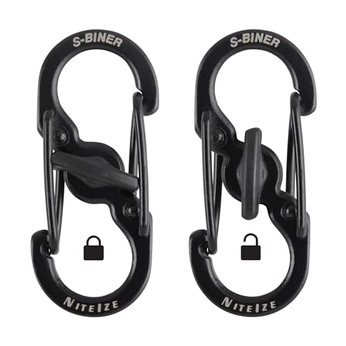 MicroLock Stainless Steel Carabiner Clip - Durable Key Holder (5 Pack)
