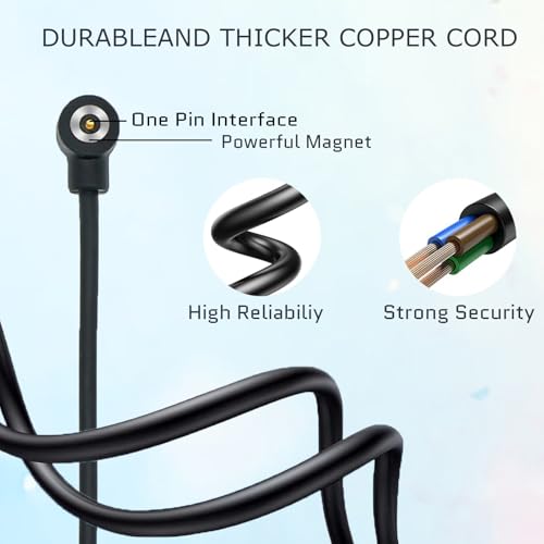 2 Pcs Magnetic Smart Ring Charger Cords - Fast Charging for 4mm Devices