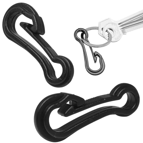 16PCS Outdoor Rucksack Plastic Quick Hooks - 47mm Black