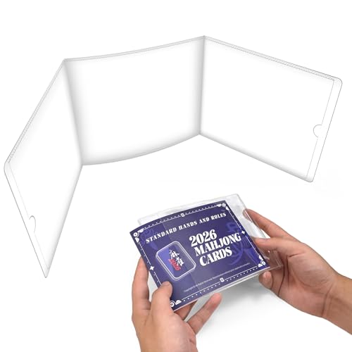 Mahjong Card Sleeve Protectors - Large Print 6 1/8" x 4 3/4" - Transparent