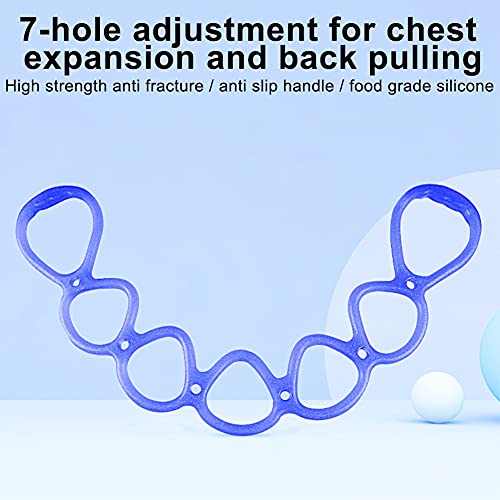 Loyanger 7- Ring Stretch Resistance Band – Blue, Full-Body Yoga & Rehab Strap