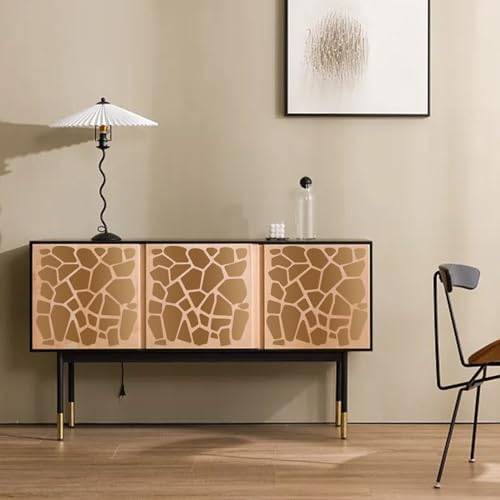 Stone Stencils for Painting on Wood,Floor Stencils for Painting Floors Tile, Reusable Plastic Template for DIY Home Decor 12" x 12"