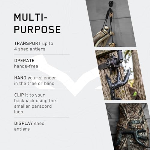 Deer Silencer for Rattling Antlers & Shed Hunting | Black Rack System Accessory