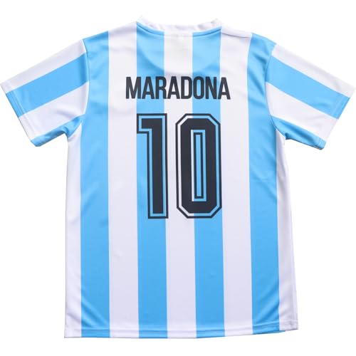 Vintage Diego Retro Soccer Jersey Set - Kids Sizes 28 Blue