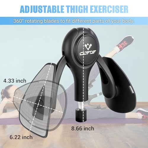 Adjustable Resistance Thigh Trainer - 15-70LB - Black Gray