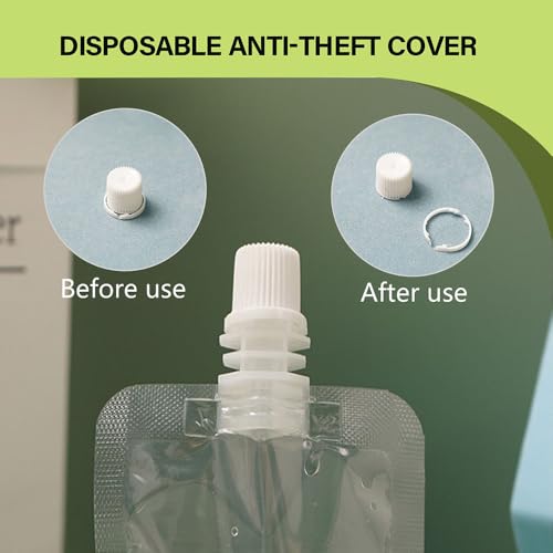 Collapsible Beverage Bags - Leakproof Reusable Water Carrier - 8oz, 10 Pack