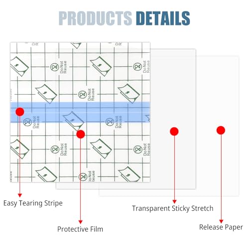 Transparent Waterproof Bandages - 4x4 Inch Adhesive Dressing, 30 Pack