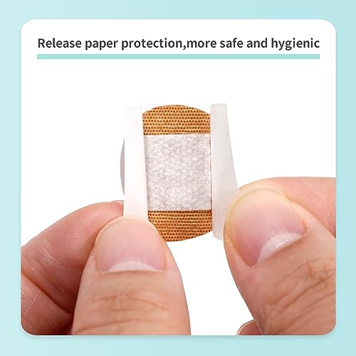 100PCS Round Adhesive Bandages - 1 Inch Elastic Fabric
