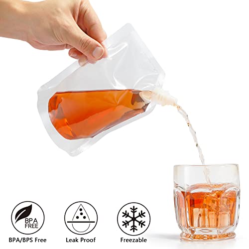 20 Pcs 8 oz Reusable Travel Drinking Flasks with Funnel