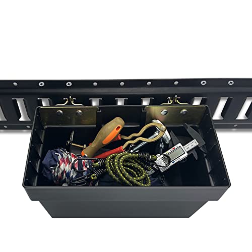 2 Pack Heavy Duty E-Track Basket for E-Track Systems, Trailer E Track Organizing Storage Pail,Organization Bin for Trucks, E-Track Storage Bin - E Track Accessories