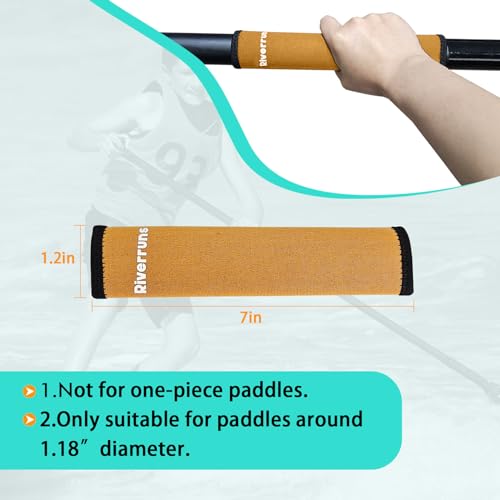 Kayak Paddle Grips - Non-Slip Rubber for 31mm Paddles - Orange