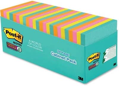Post-it Super Sticky Notes - 24 Pads | 3 x 3 Inches | Supernova Neons Collection - 2X Sticking Power