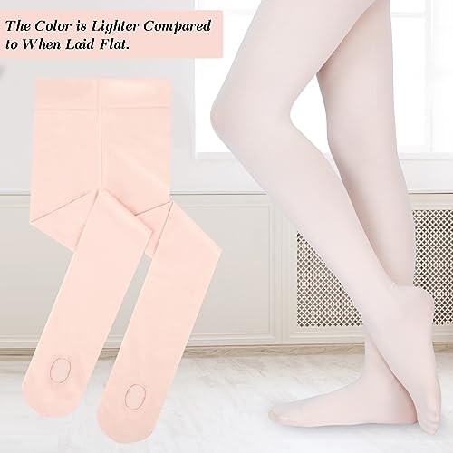Girls' Ultra Soft Convertible Ballet Dance Tights - Ballet Pink, 10-15 Years