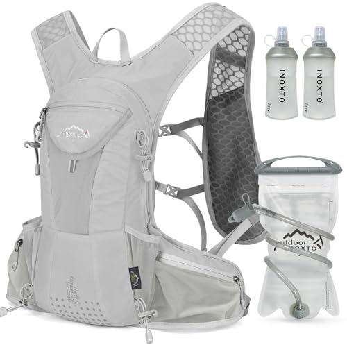 Hydration Pack Backpack with 2L Bladder - Grey White