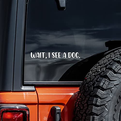 Dog Decal Vinyl Sticker - 8" x 1" for Car, Wall & Laptop